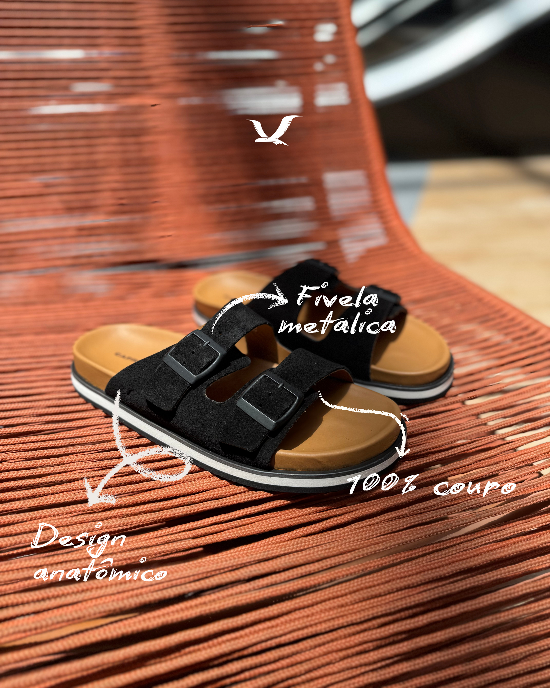 CHINELO MASC. SUED MILITAR